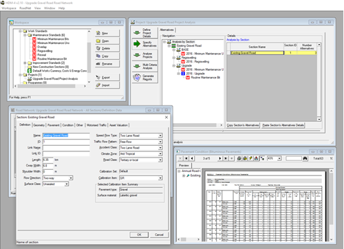 HDM-Sentry - Advanced – View and optimise analysis in HDM-4 Version 2
